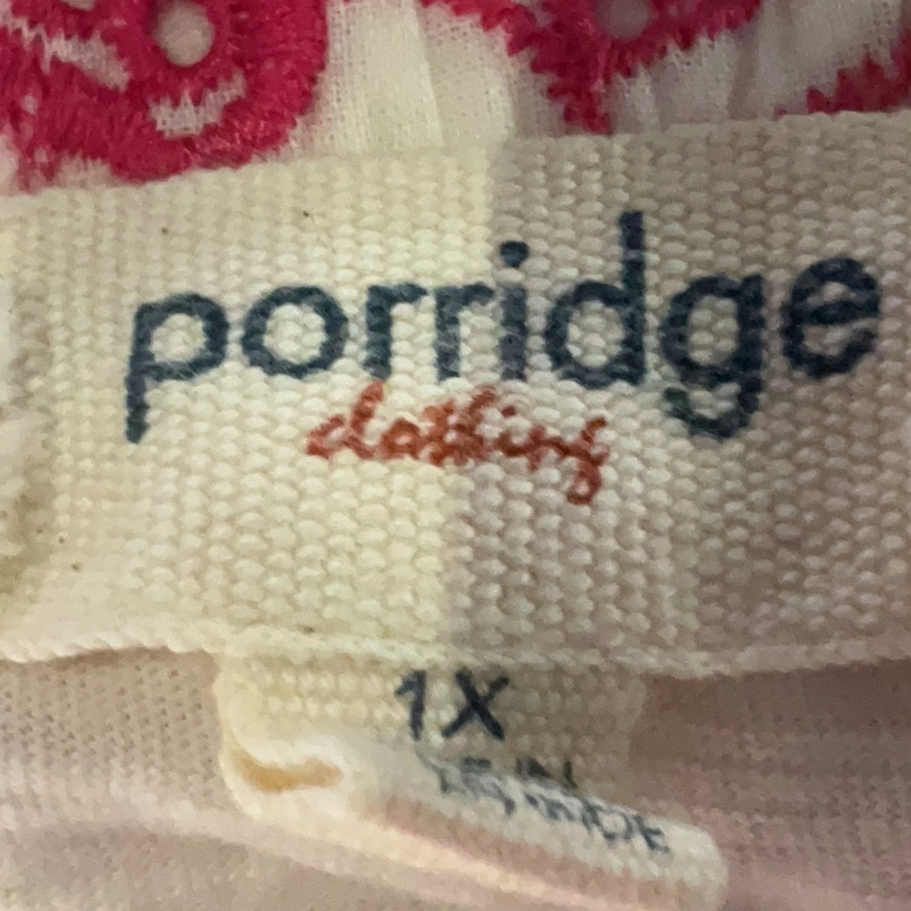 Anthropologie Porridge Pink Floral Embroidered Strapless Crop Top NEW Women’s 1X - Picture 6 of 10
